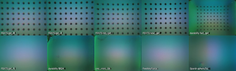 <b>Every gel in the study.</b> Top row markered, bottom row markerless. The dist